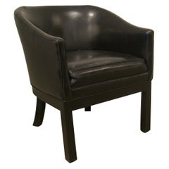 Black Vinyl Occasional Chair