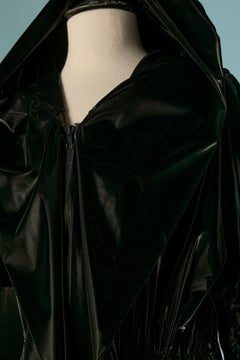 Black vinyl raincoat with hood ALEXANDRE VAUTHIER