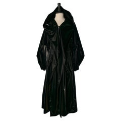 Black vinyl raincoat with hood ALEXANDRE VAUTHIER