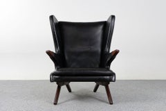 Black Vinyl & Teak Danish "Model 91" Chair by Svend Skipper