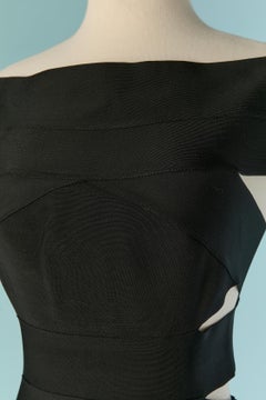 Black viscose knit mini dress ALEXANDRE VAUTHIER