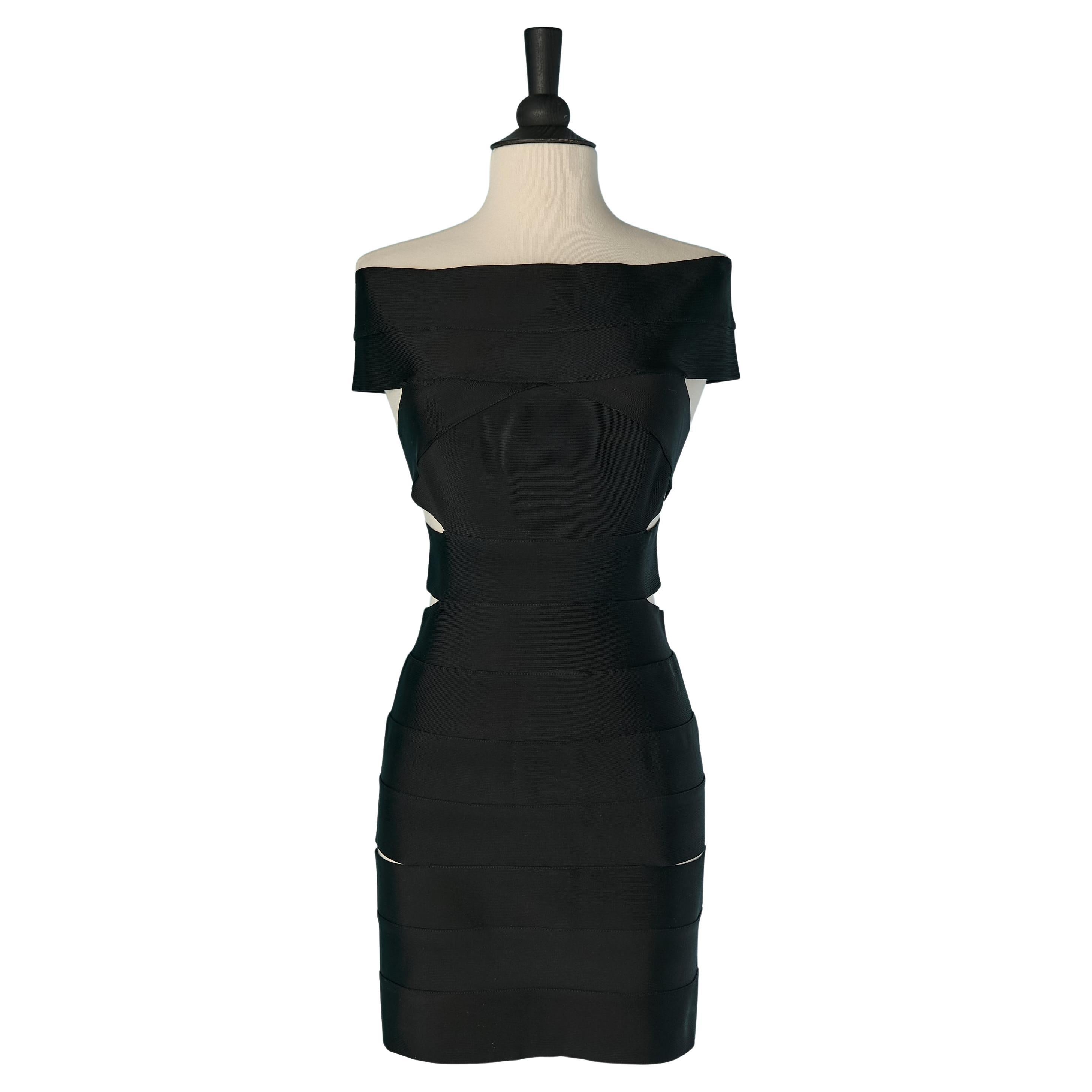 Black viscose knit mini dress ALEXANDRE VAUTHIER