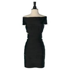 Black viscose knit mini dress ALEXANDRE VAUTHIER