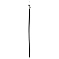 Antique Black Walking Stick With Silver Hall Marked  Handle.   