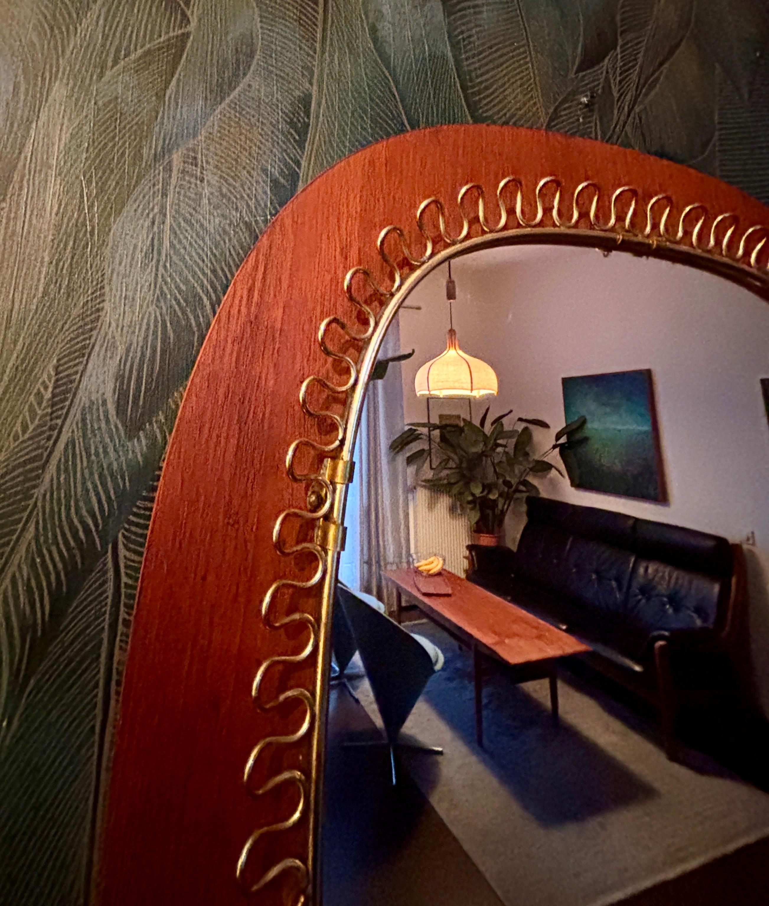 Miroir mural noir par Josef Frank Svenskt Tenn, années 1950 en vente 3