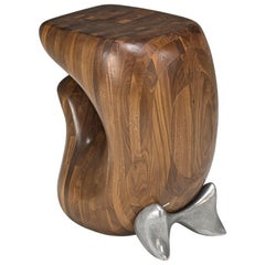 Black Walnut And Cast Aluminum Elephant Seal Side Table, Jordan Mozer, USA, 2018
