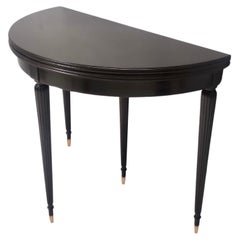 Black Walnut and Ebonized Beech Folding Table attr. to Paolo Buffa