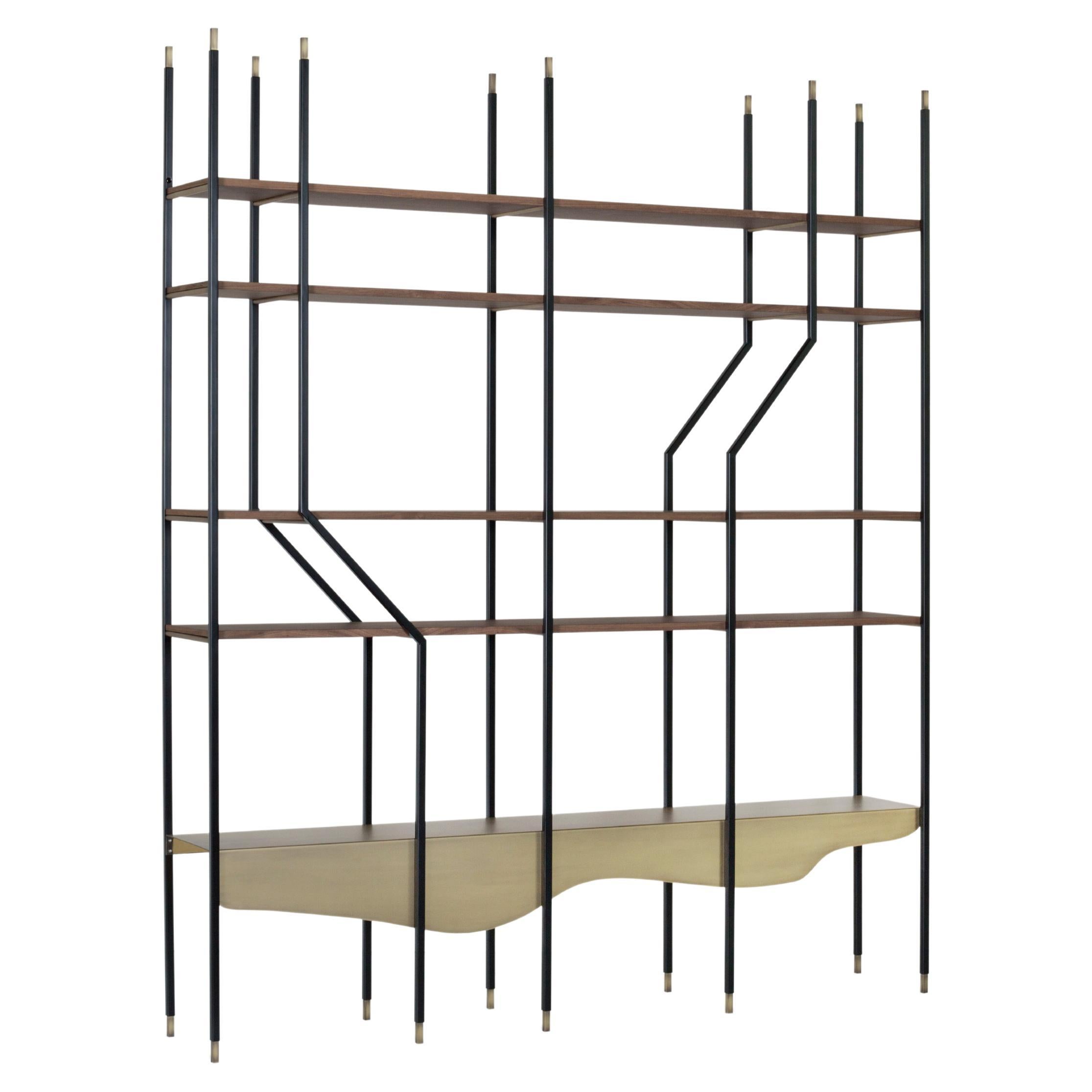 Black Walnut Bookcase by Green Apple For Sale at 1stDibs