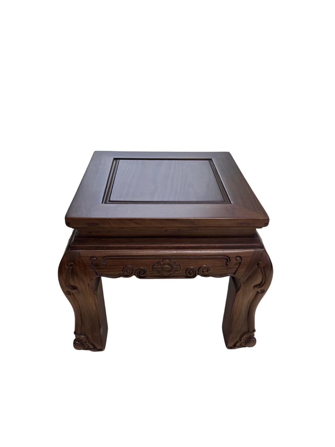 Qing Black Walnut Chinese Tea Table For Sale