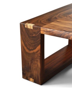 Black Walnut Coffee Table, Natural Edge Detail, in Stock