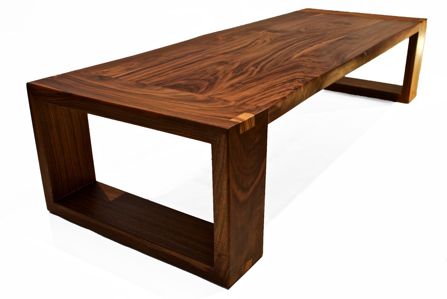 solid walnut coffee table