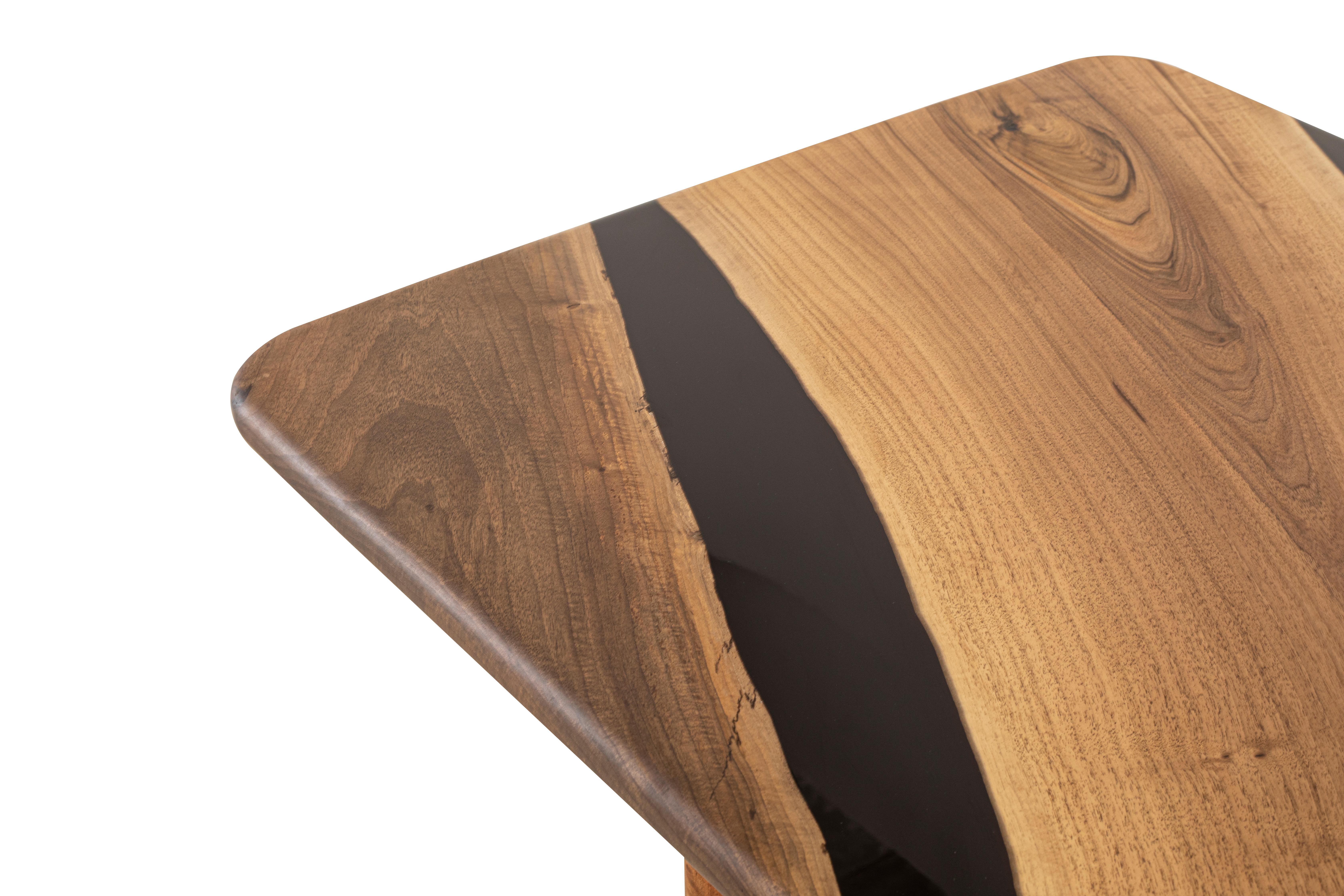 Black Walnut Epoxy Resin Dining Table

This table is made of walnut wood. We combined walnut wood with black epoxy resin colour. 

Custom sizes, colours and finishes are available!