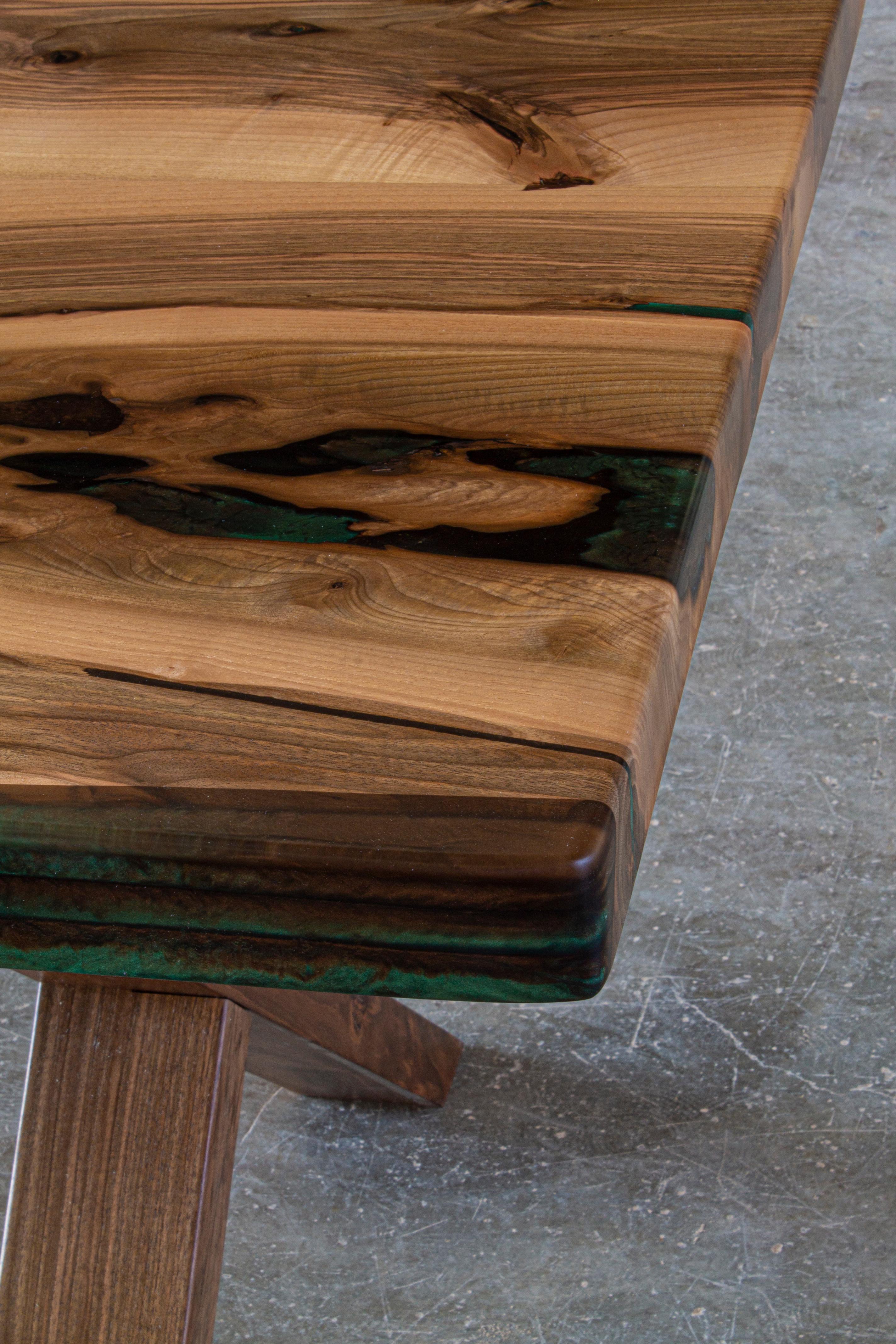 Table en résine époxy noyer noir - Epoxy pour table de rivière - Table de salle à manger en bois Neuf - En vente à İnegöl, TR