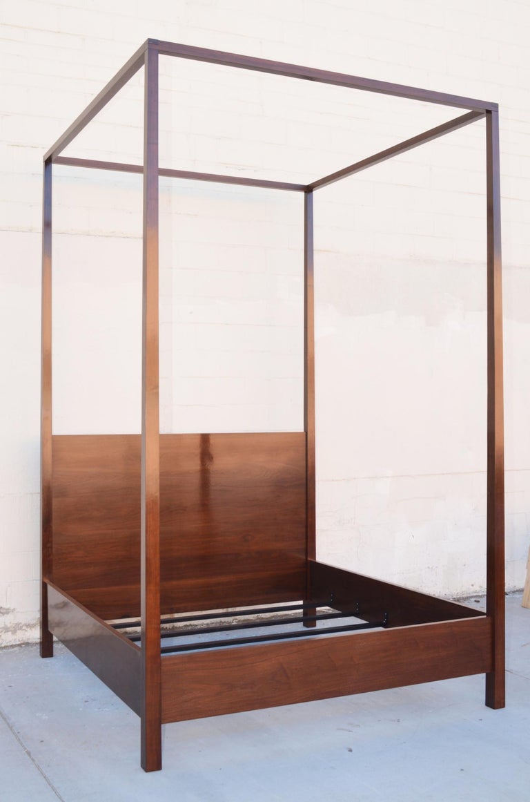 Black Walnut King Bed, Custom Made by Petersen Antiques For Sale at