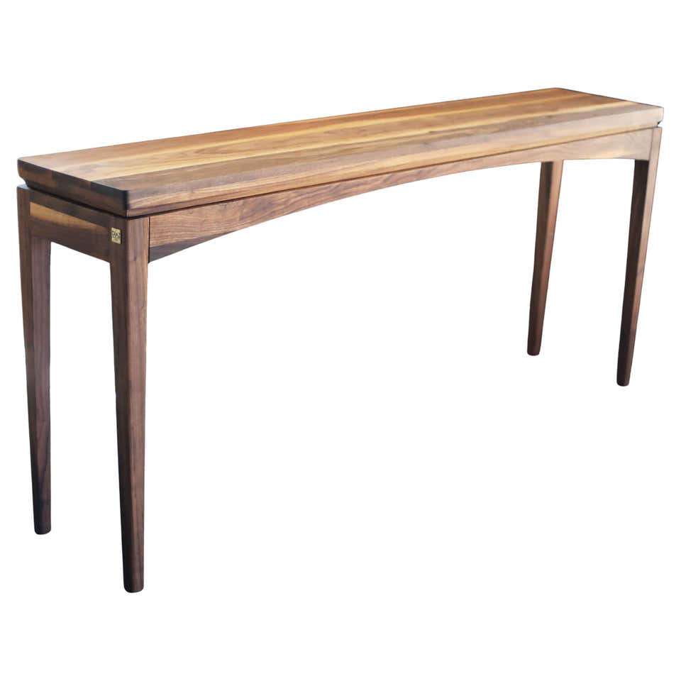 Narrow "Satin Walnut" Console Table Traditional Joinery by Alabama ...