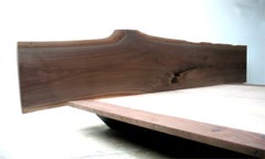 Organic Black Walnut Milled Headboard and Angled Frame with Base