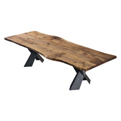 Black Walnut Rustic Handmade Dining Table