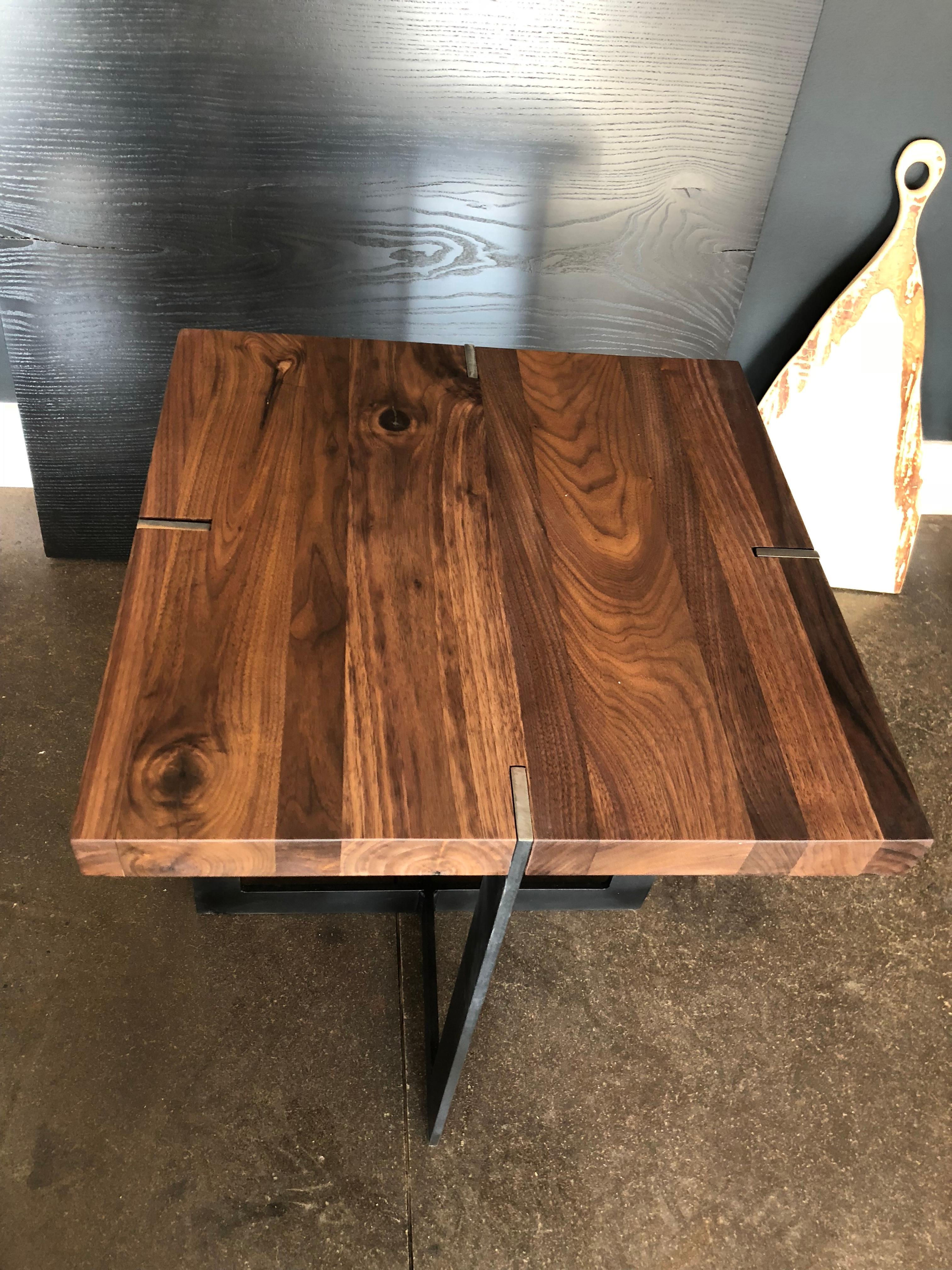 square walnut table