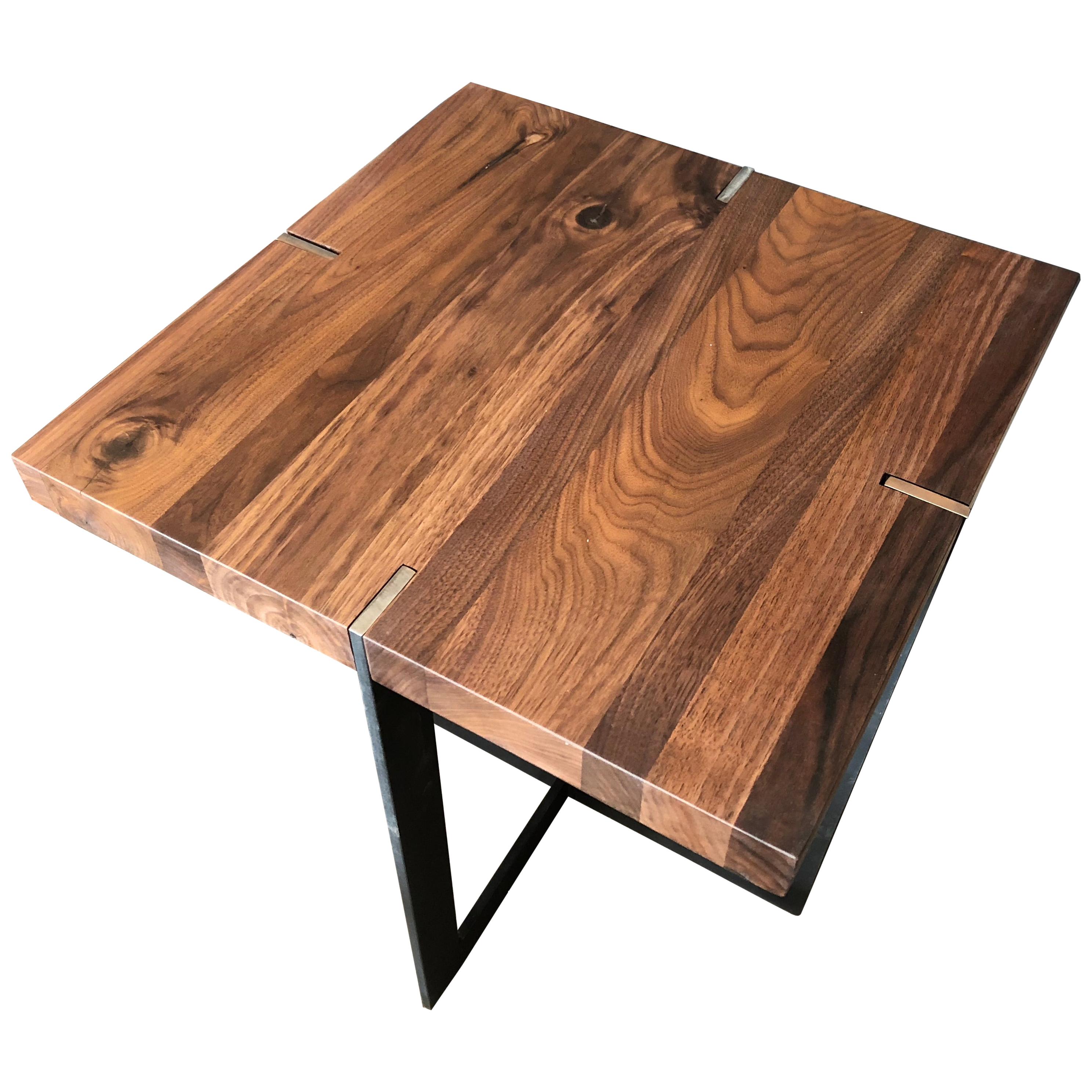Black Walnut Square End Table For Sale