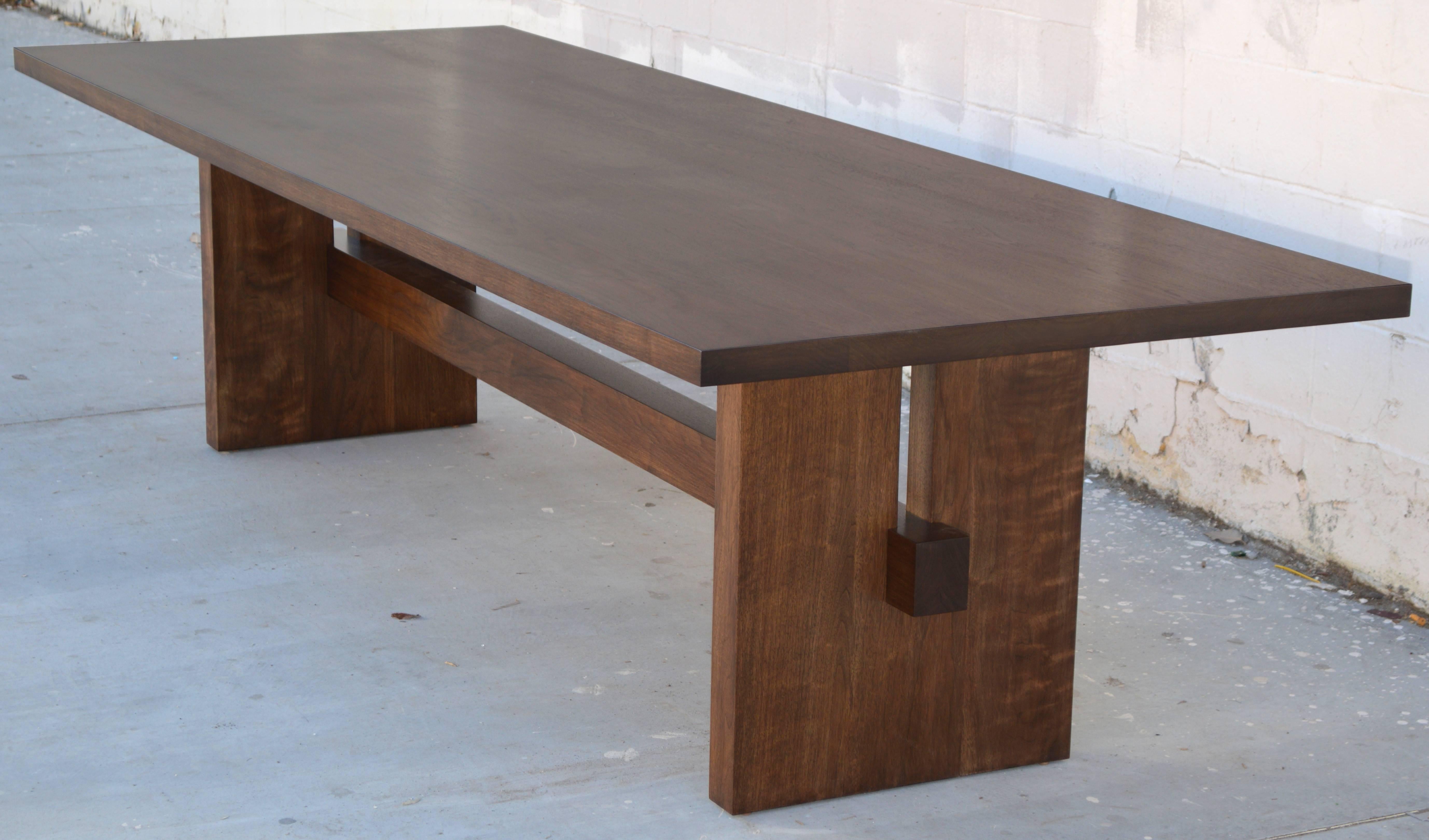 Ida Trestle Table made from Black Walnut  For Sale 4