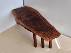 Black Walnut Wood Slab Waterfall Coffee Table by Creation Therrien