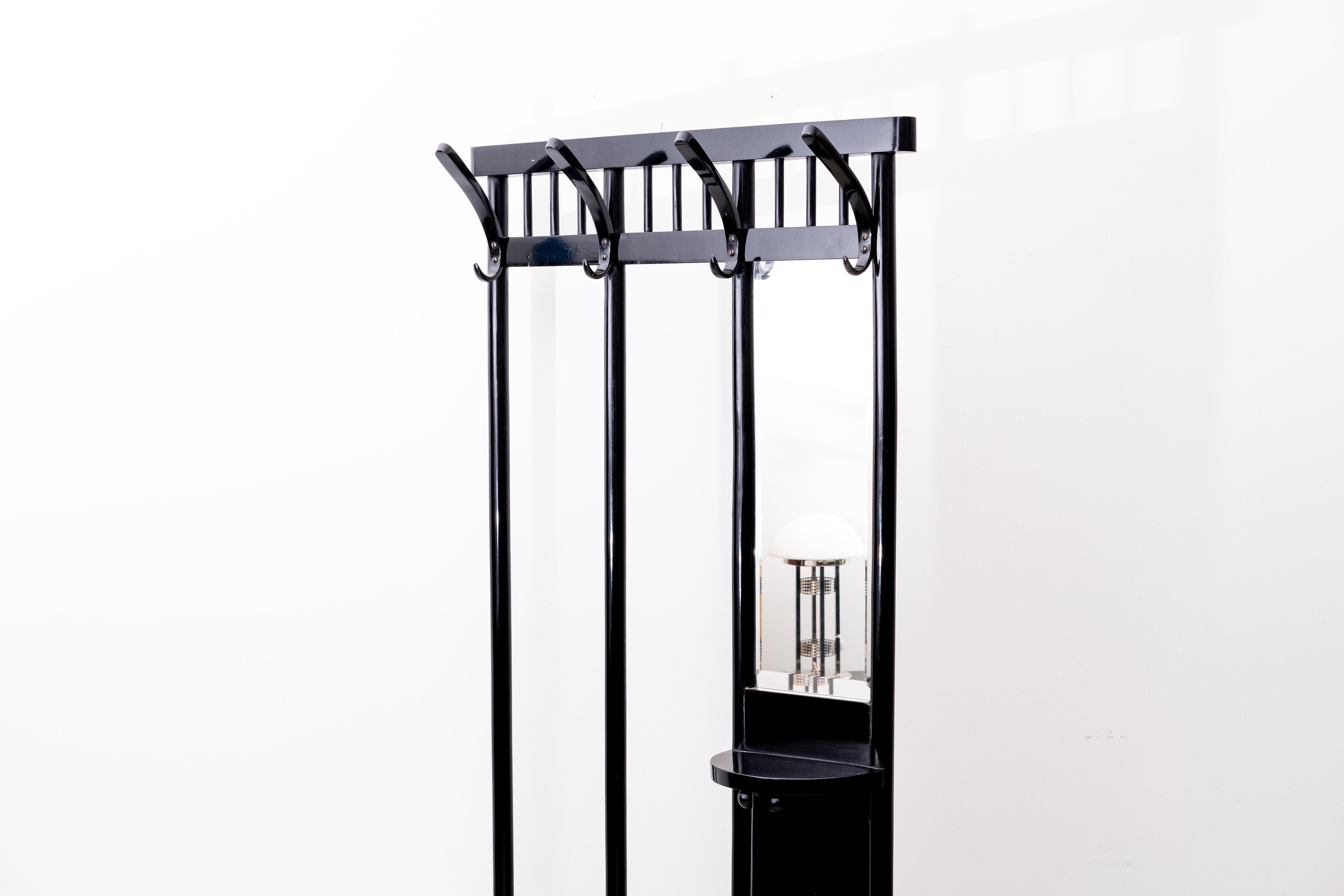 Black Wardrobe in Secessionistic Style, attr. to J. Hoffmann for J.J.Kohn (1990) For Sale 1