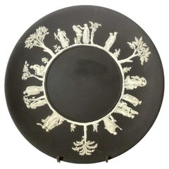 Antique Black Wedgwood Plate