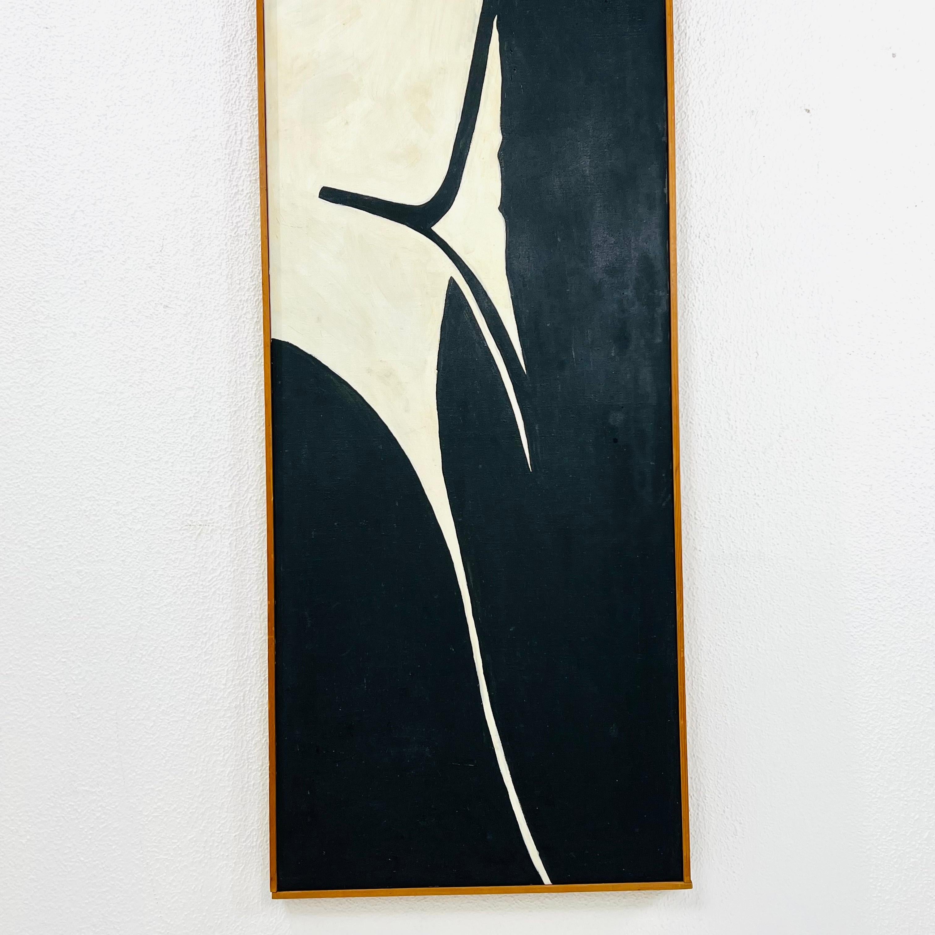 Black & White Abstract Nude Mid Century Painting 3