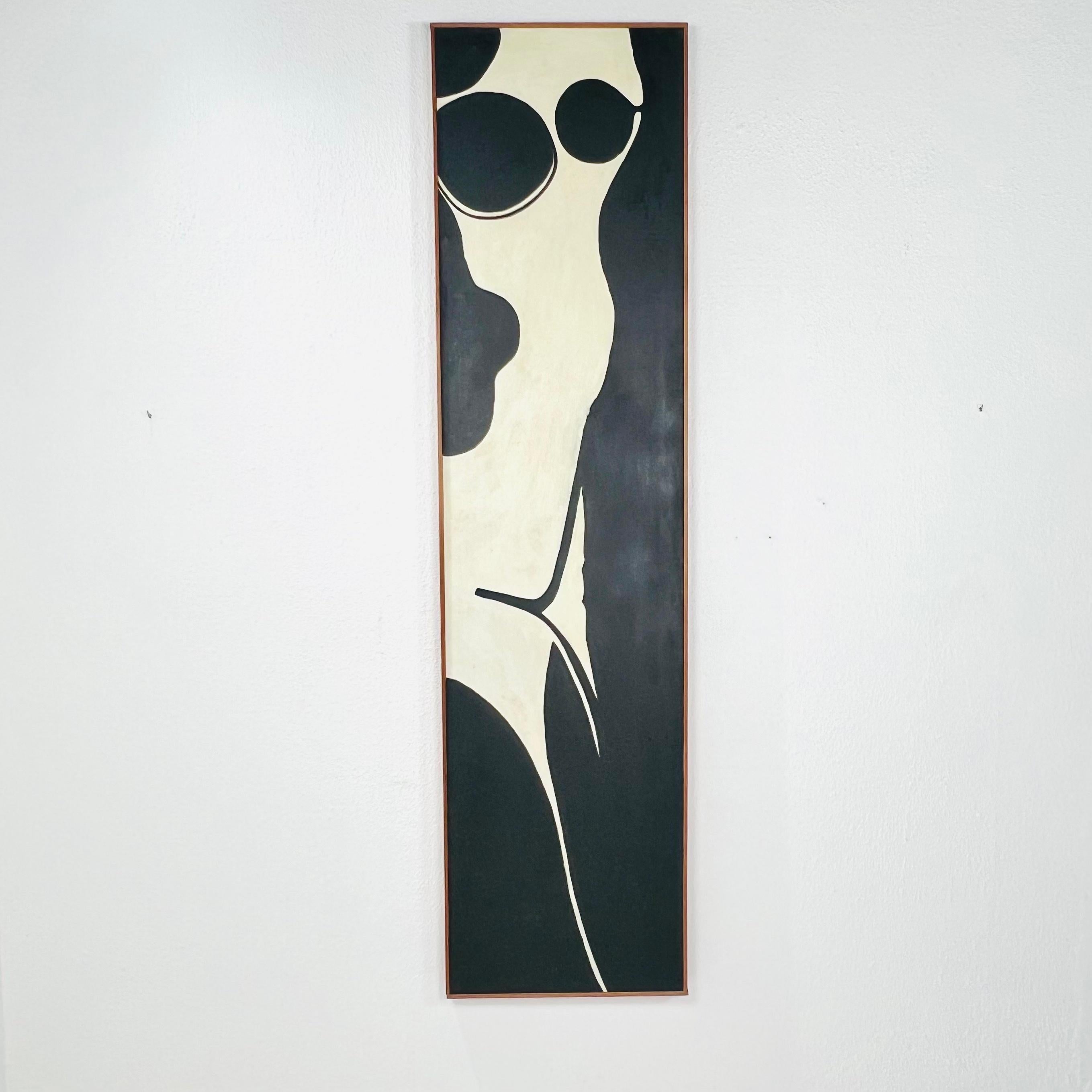 Original nude abstract acrylic painting on canvas, 