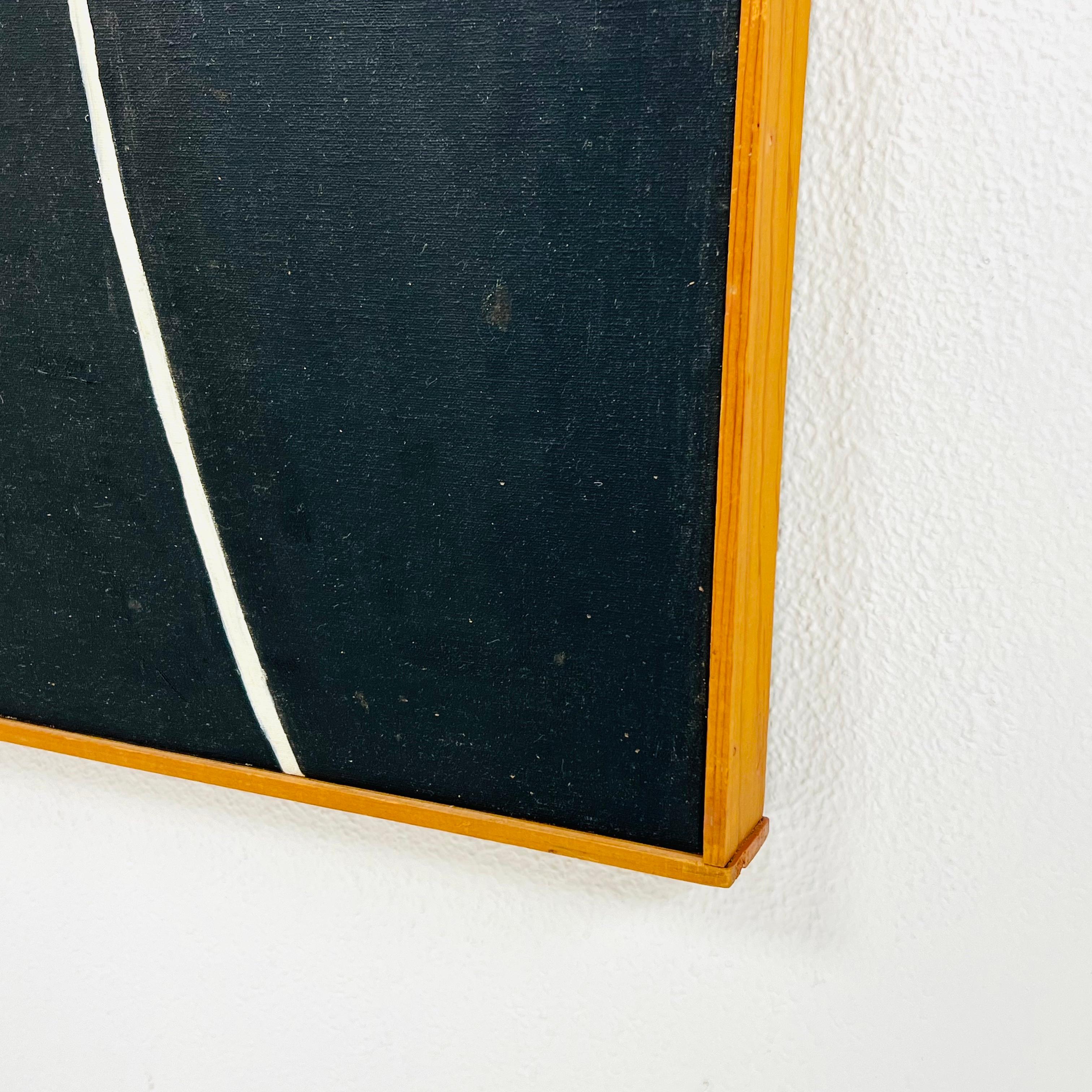 Black & White Abstract Nude Mid Century Painting 1