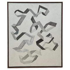 Black & White Acrylic Abstract Painting #3 by Henri Laborde, 2020