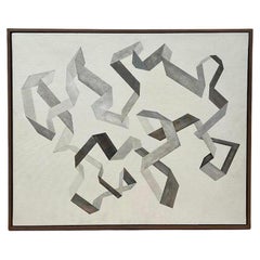 Peinture abstraite à l'acrylique noire et blanche n° 3 d'Henri Laborde, 2020