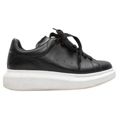 Used Black & White Alexander McQueen Platform Sneakers Size 38