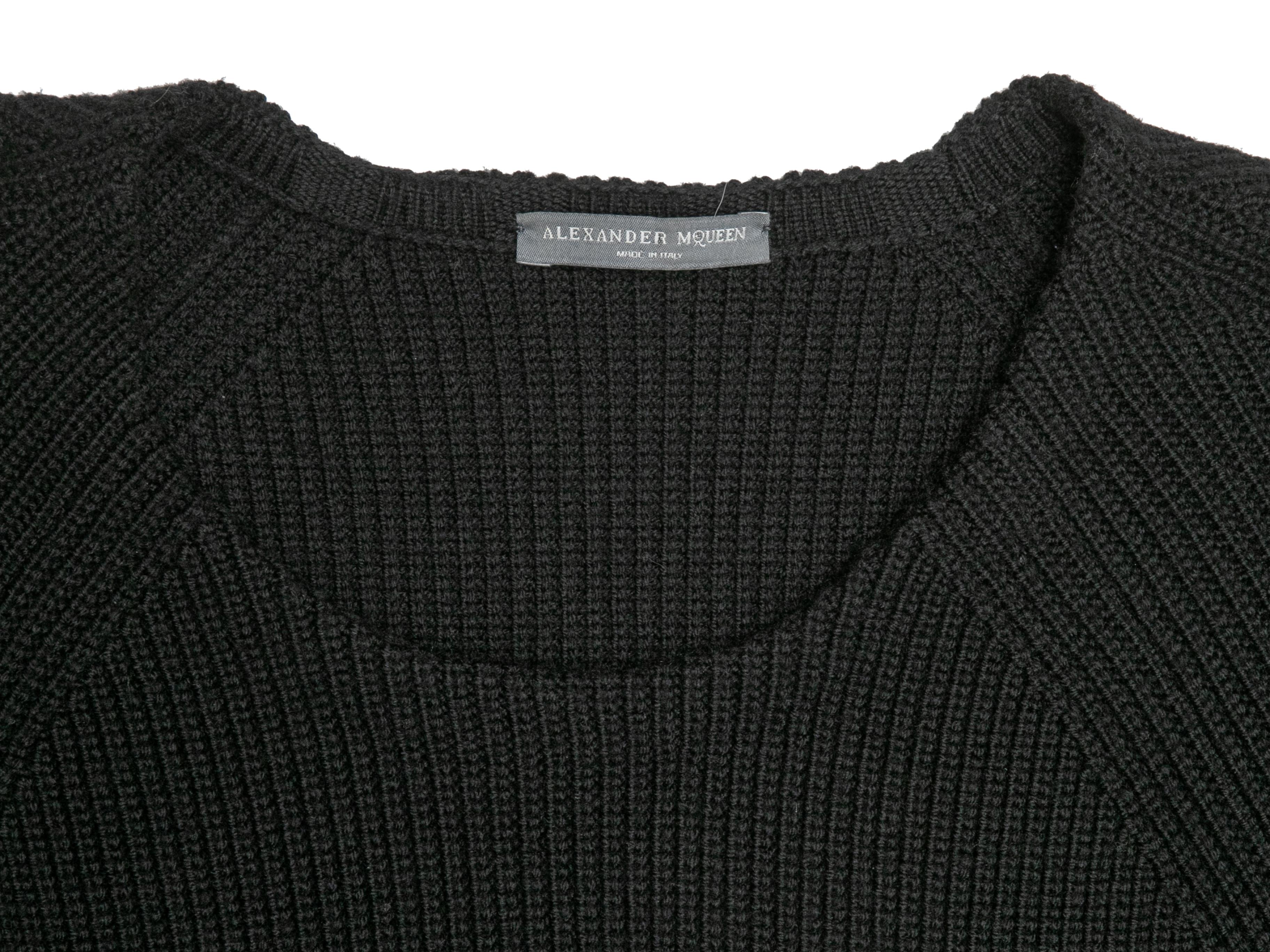 Schwarz-weißes Alexander McQueen A-Linien-Pulloverkleid aus Wolle in Schwarz & Weiß Größe US XL für Damen oder Herren im Angebot