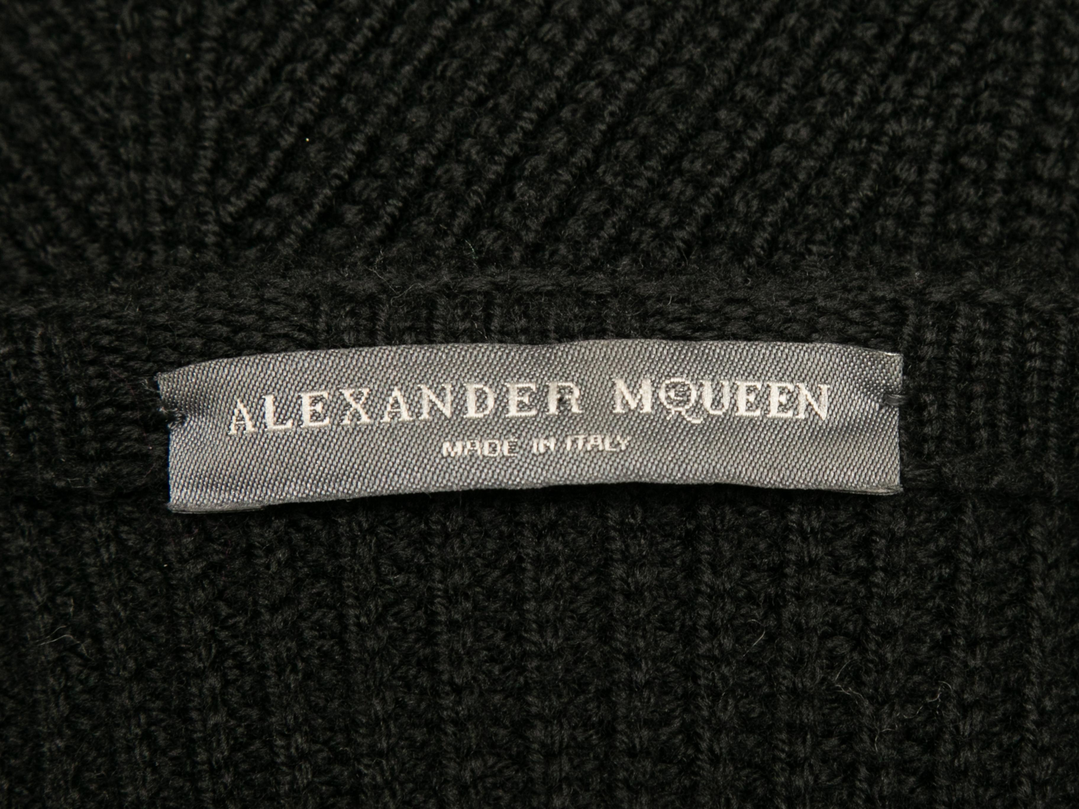 Schwarz-weißes Alexander McQueen A-Linien-Pulloverkleid aus Wolle in Schwarz & Weiß Größe US XL im Angebot 1