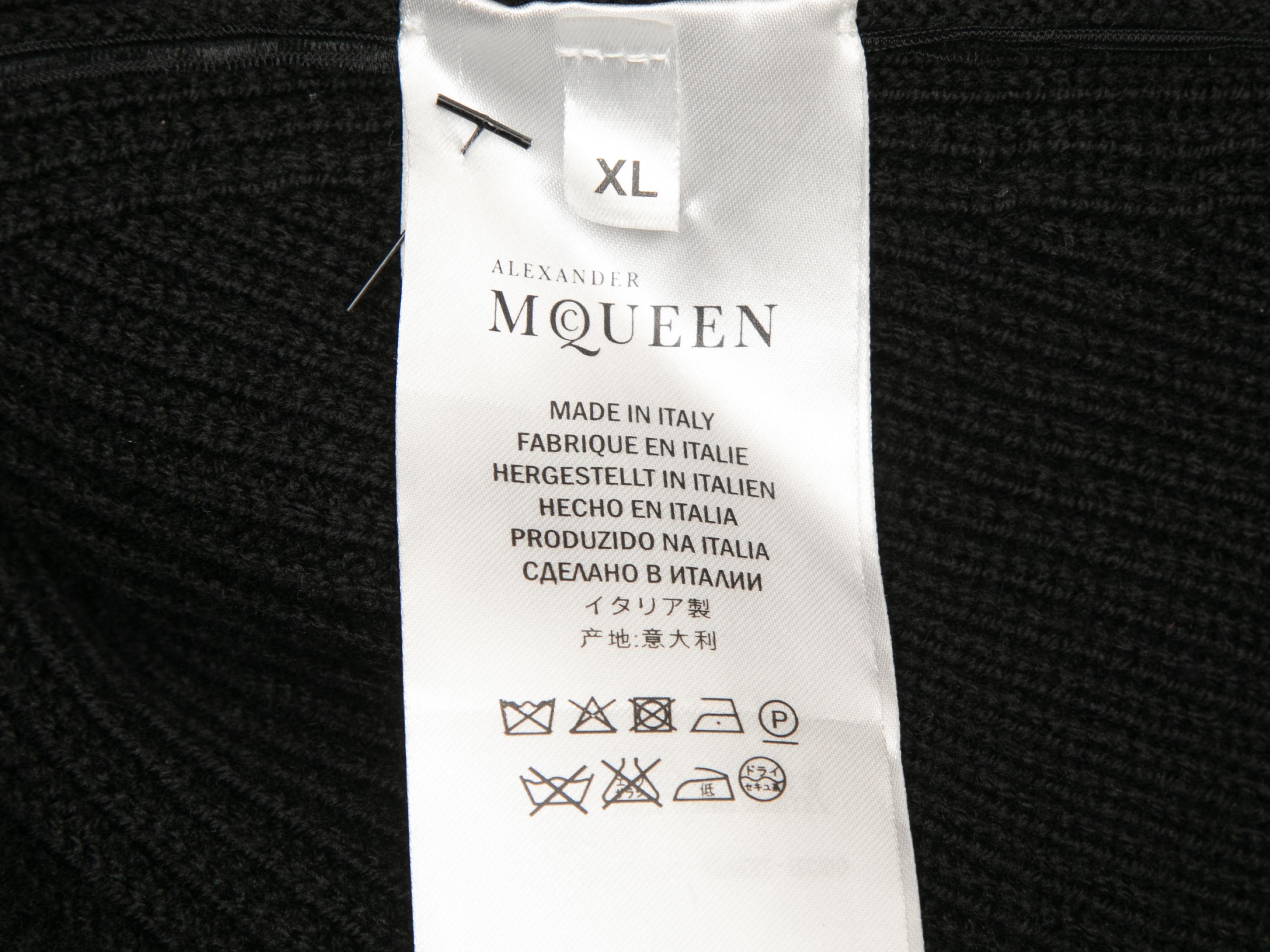 Schwarz-weißes Alexander McQueen A-Linien-Pulloverkleid aus Wolle in Schwarz & Weiß Größe US XL im Angebot 2