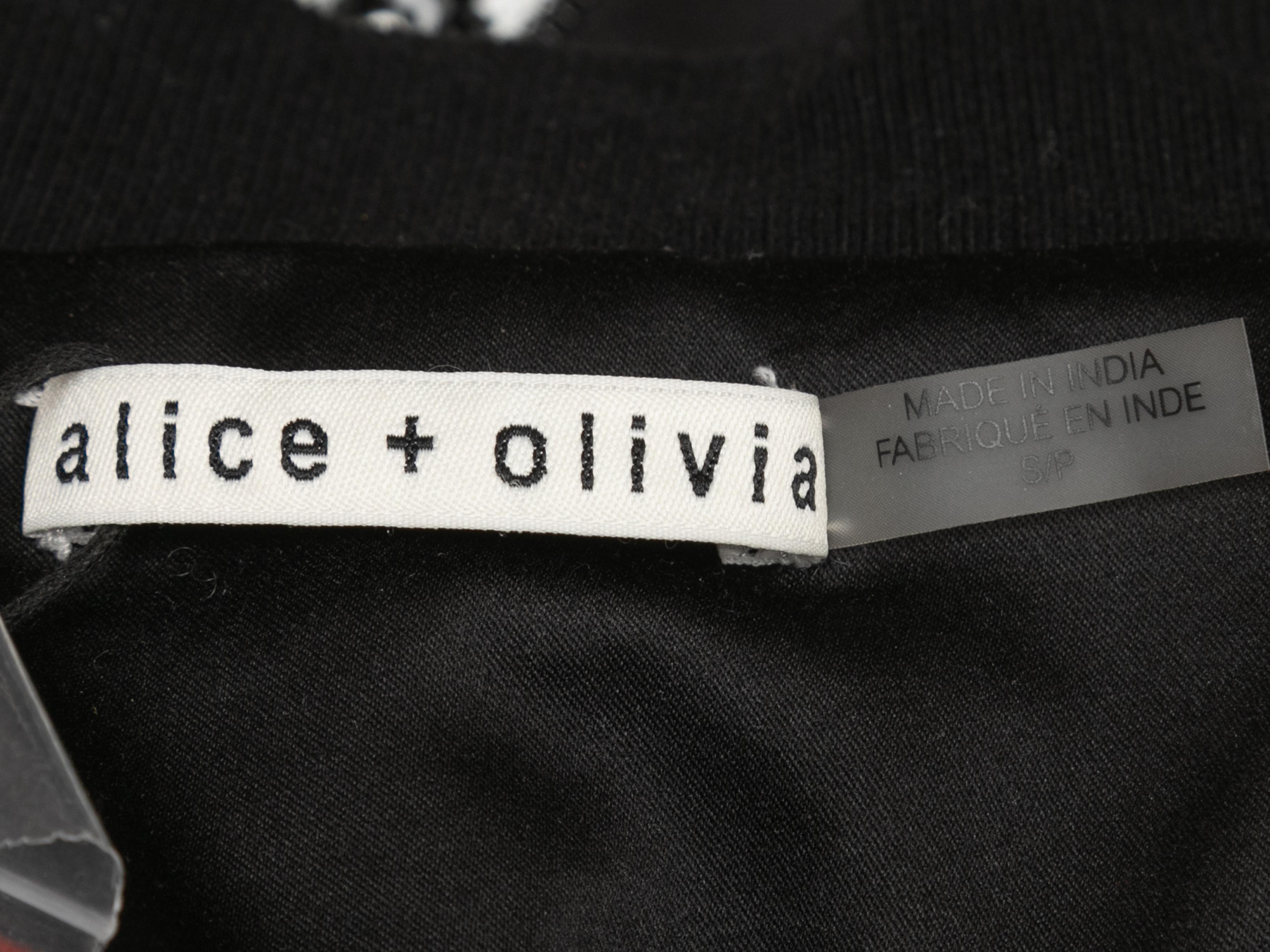 Black & White Alice + Olivia Sequined Houndstooth Jacket Size US S 3