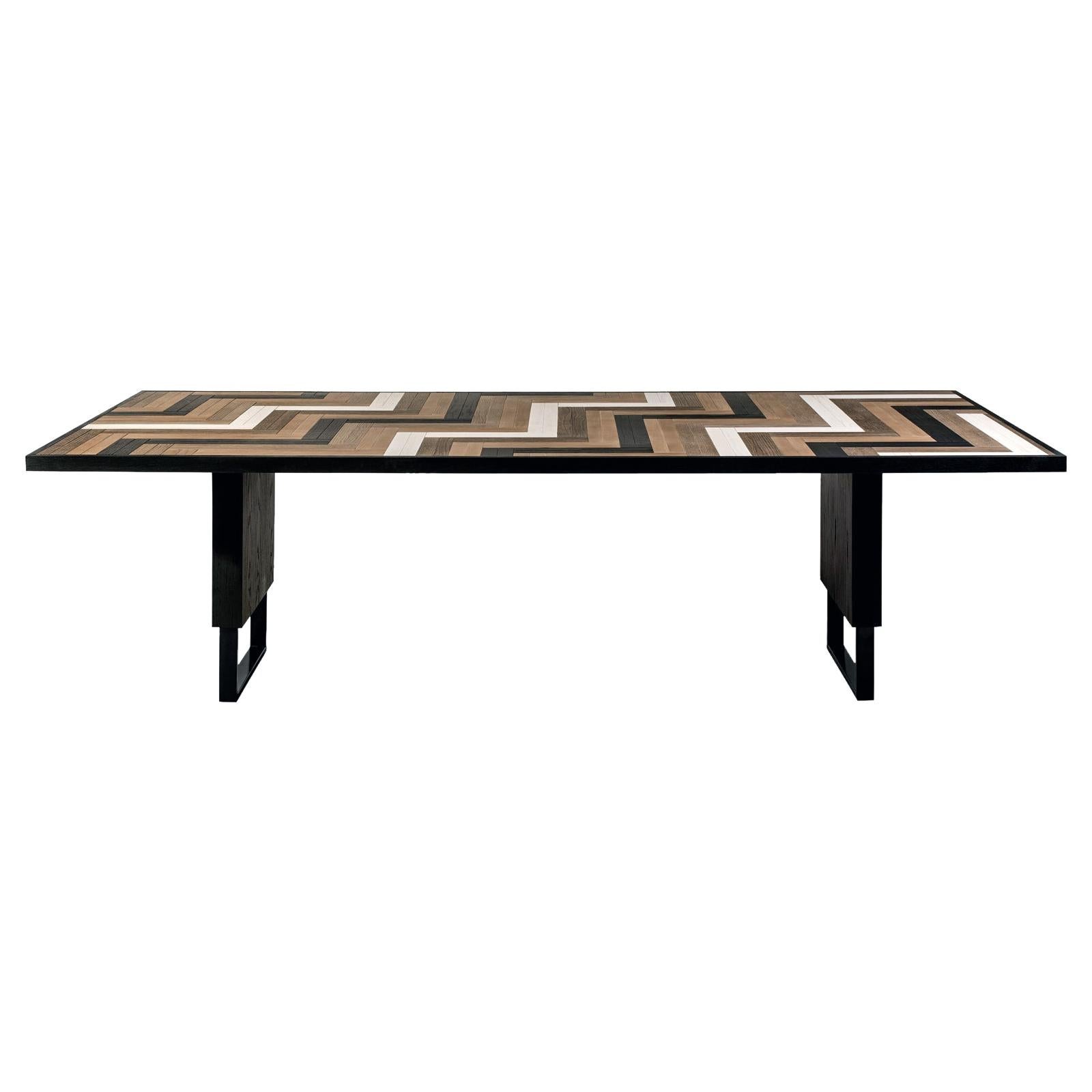 Domino Mid-Century Modern Dining Table by Larissa Batista For Sale