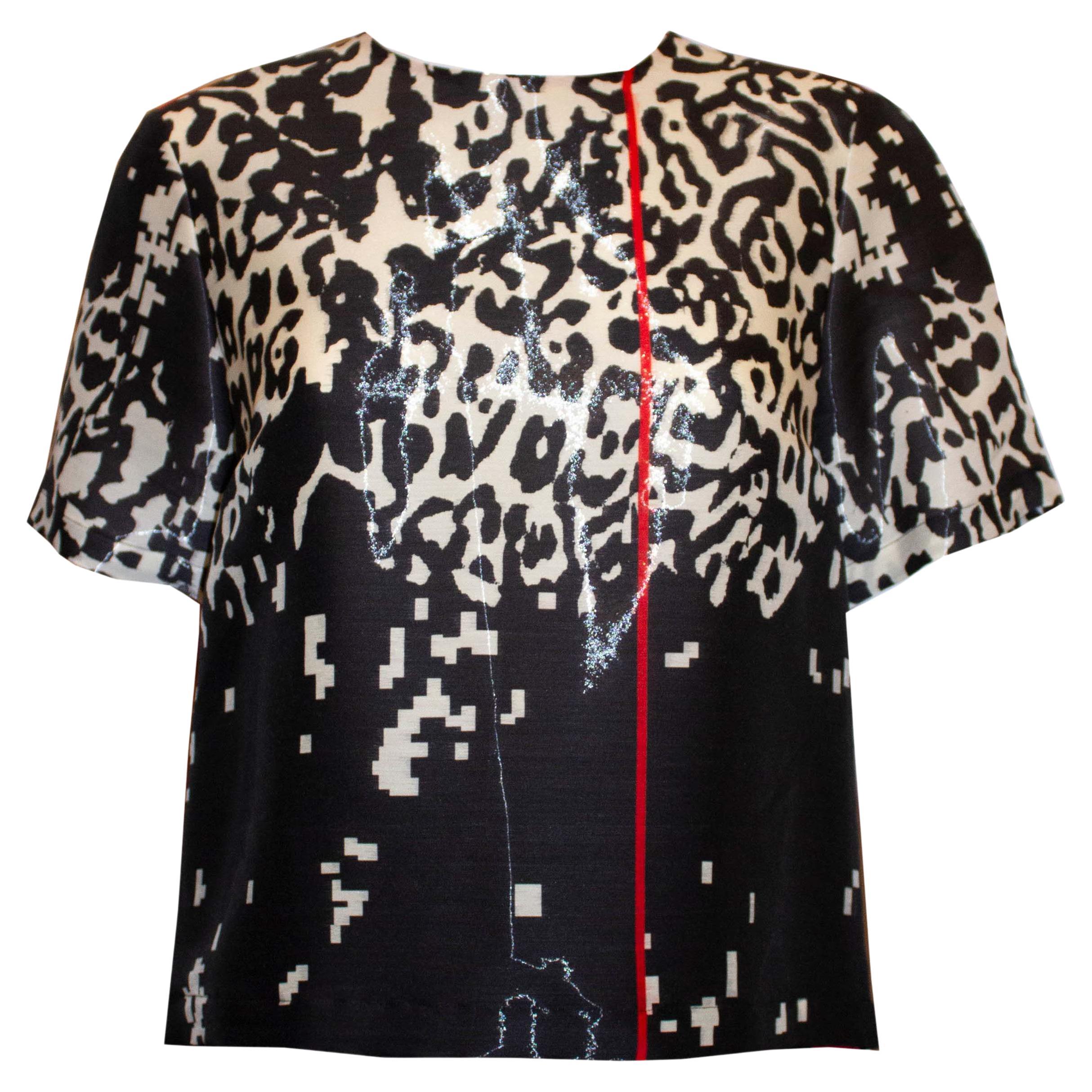 Black , White and Red Top by Preen For Sale