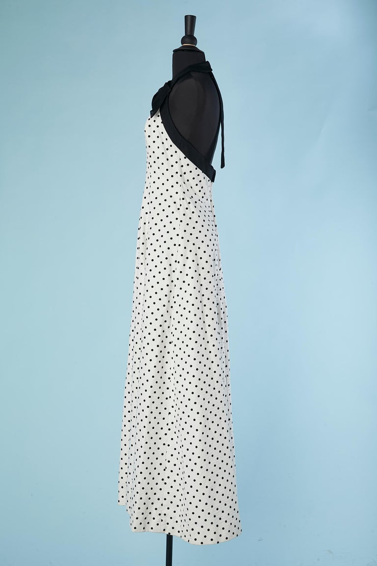 Black and white backless polka-dots evening dress Roger Milot for Fred Perlberq For Sale at 1stDibs Black and white backless polka-dots evening dress Roger Milot for Fred Perlberq For Sale at 1stDibs