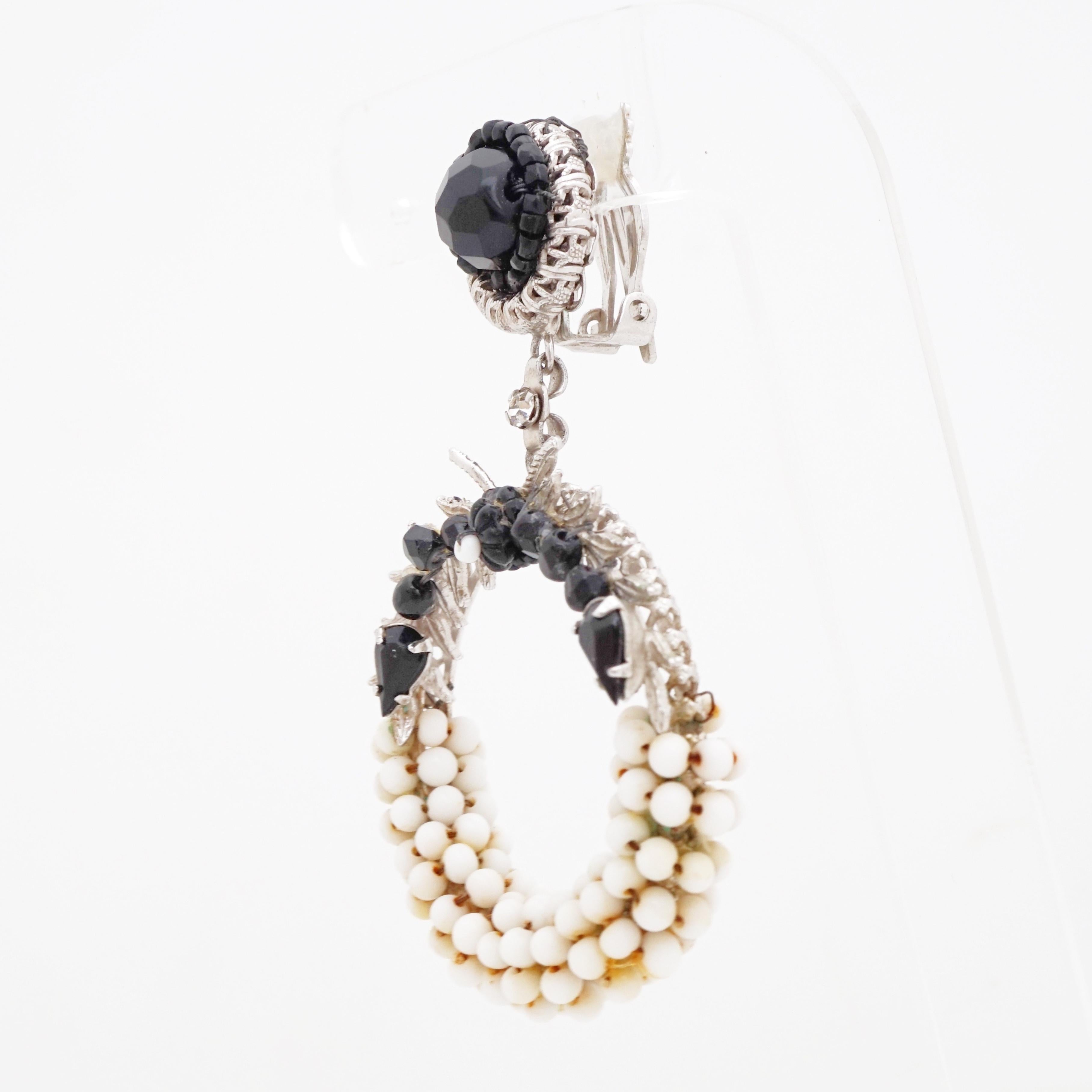 black and white statement earrings