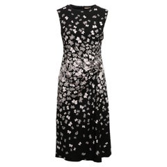 Schwarz-weißes Bottega Veneta Kleid mit Schmetterlingsdruck in Schwarz & Weiß Größe EU 42