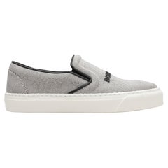 Burberry Spellout Slip-On, nero e bianco, misura 38,5