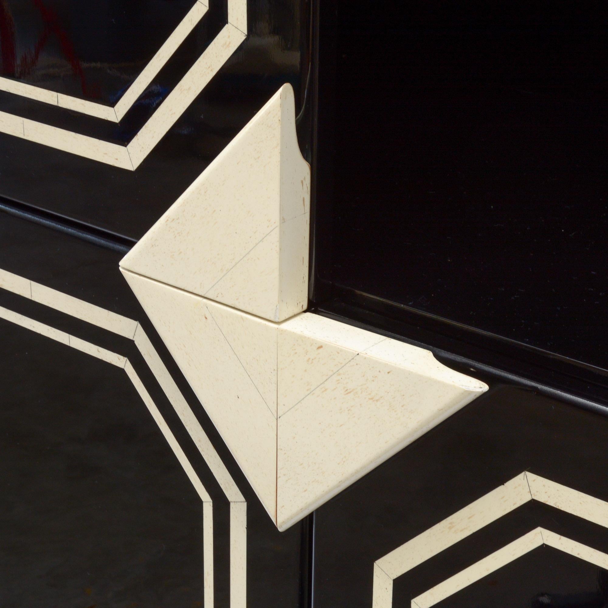 Wood Black & White Cabinet Style Paco Rabanne