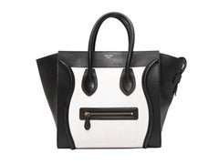 Tote bagaglio Celine Phantom in bianco e nero
