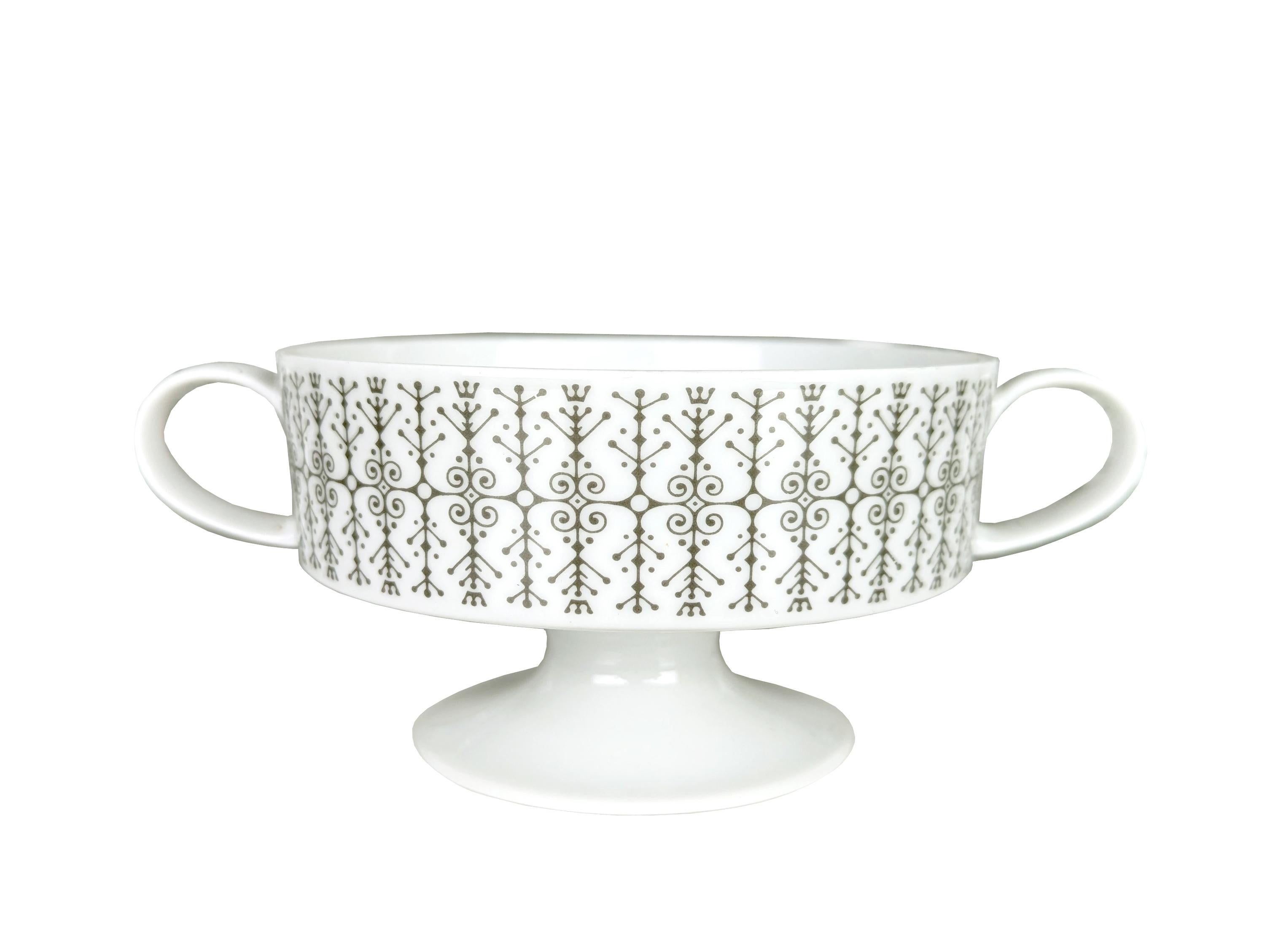 servizio da caffè e tè in ceramica bianca e nera degli anni '60 di Wirkkala per Rosenthal in vendita 8