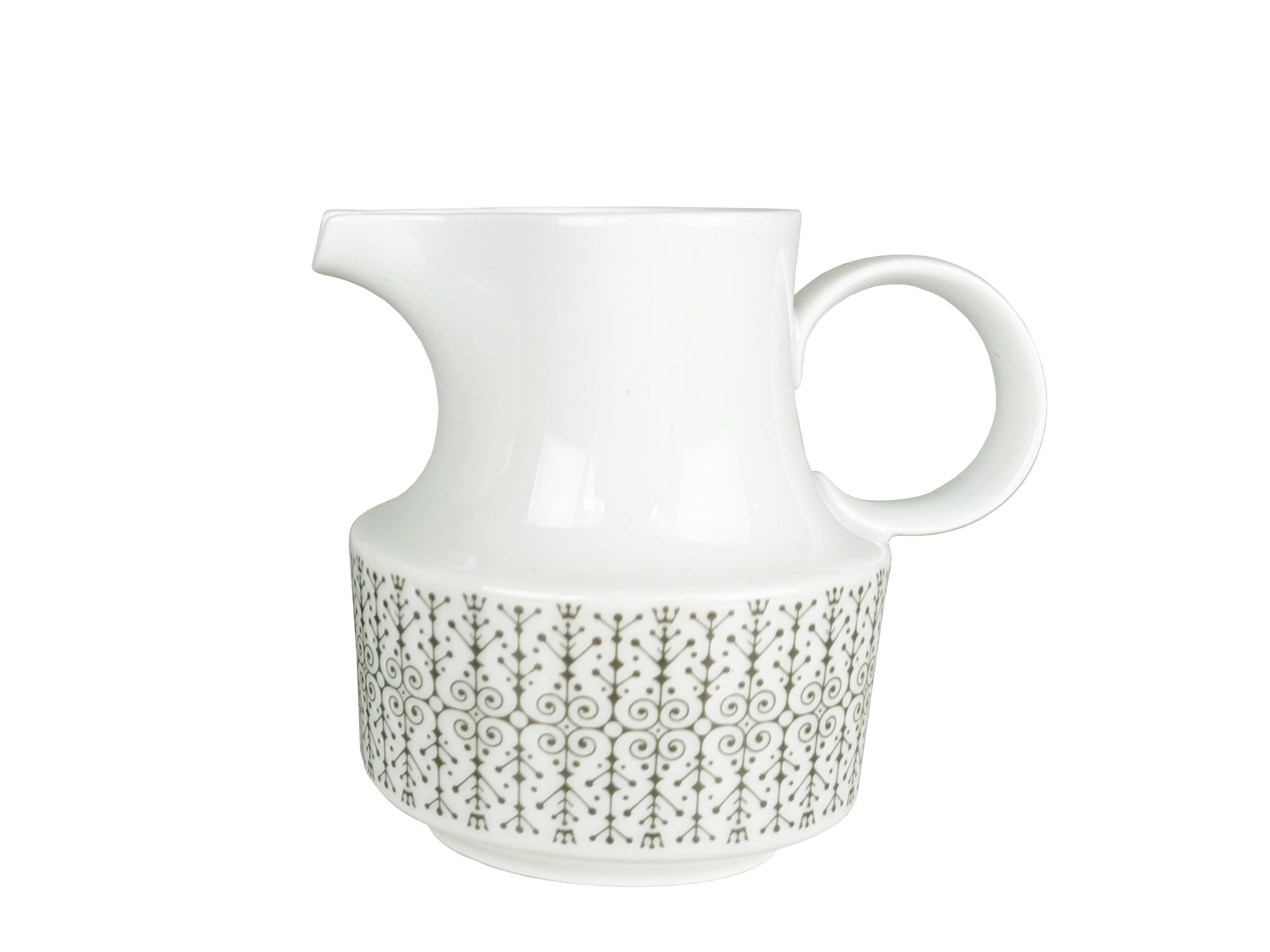 servizio da caffè e tè in ceramica bianca e nera degli anni '60 di Wirkkala per Rosenthal In condizioni buone in vendita a Varese, Lombardia