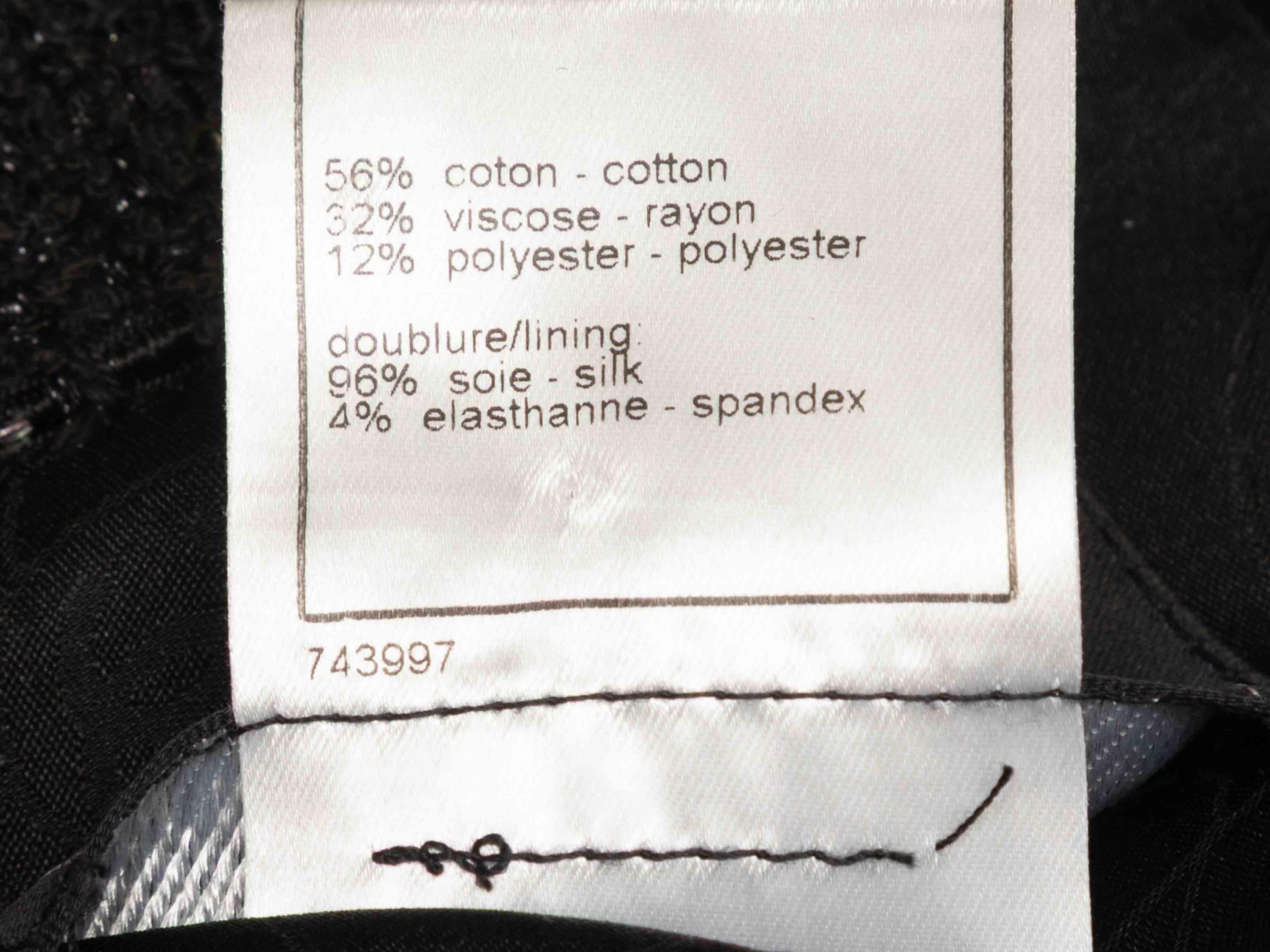 Nero Giacca Chanel in cotone e tweed in bianco e nero taglia FR 44 in vendita