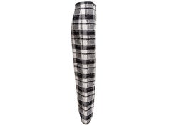 Black & White Chanel Embellished Plaid Tweed Trousers Size FR 38