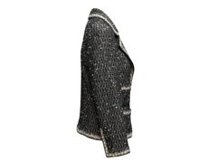 Black & White Chanel Fall/Winter 2005 Tweed Blazer Size FR 44